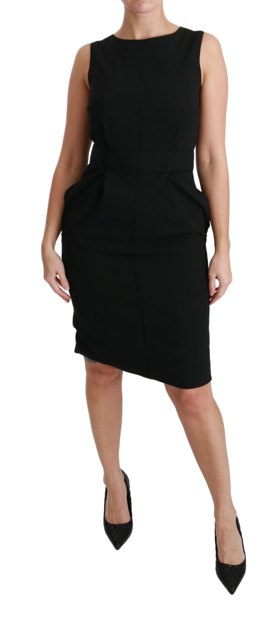 Dolce & Gabbana Black Sheath Stretch Formal Dress Dolce & Gabbana