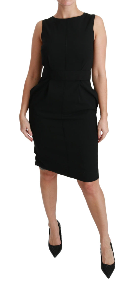 Dolce & Gabbana Black Sheath Stretch Formal Dress Dolce & Gabbana