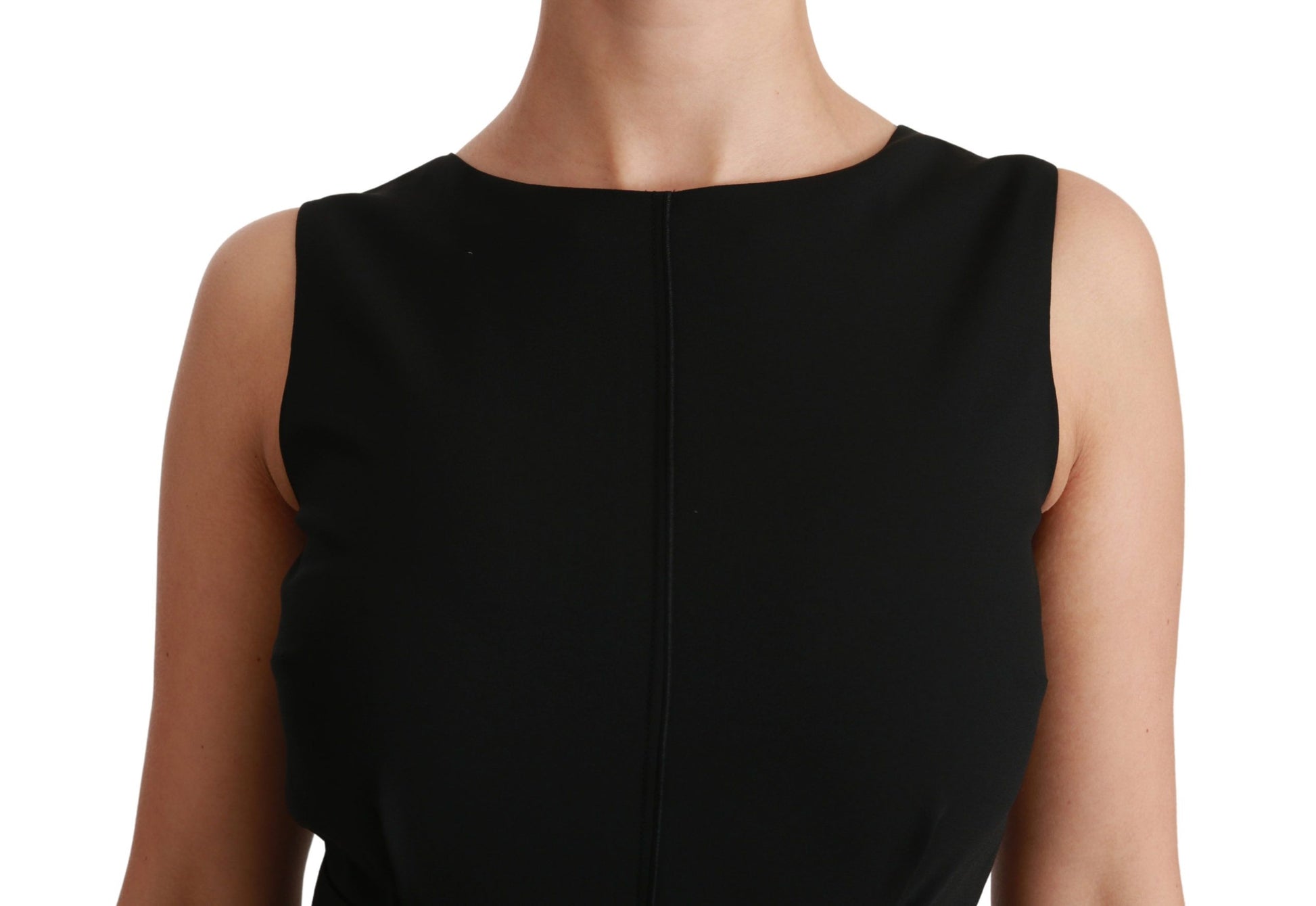 Dolce & Gabbana Black Sheath Stretch Formal Dress Dolce & Gabbana