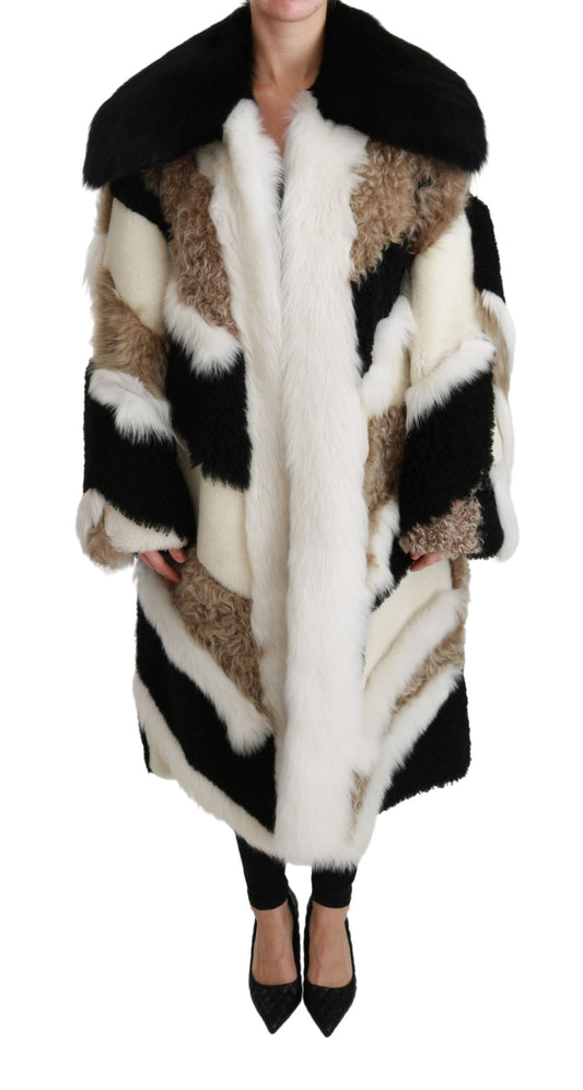 Dolce & Gabbana Sheep Fur Shearling Cape Jacket Coat Dolce & Gabbana