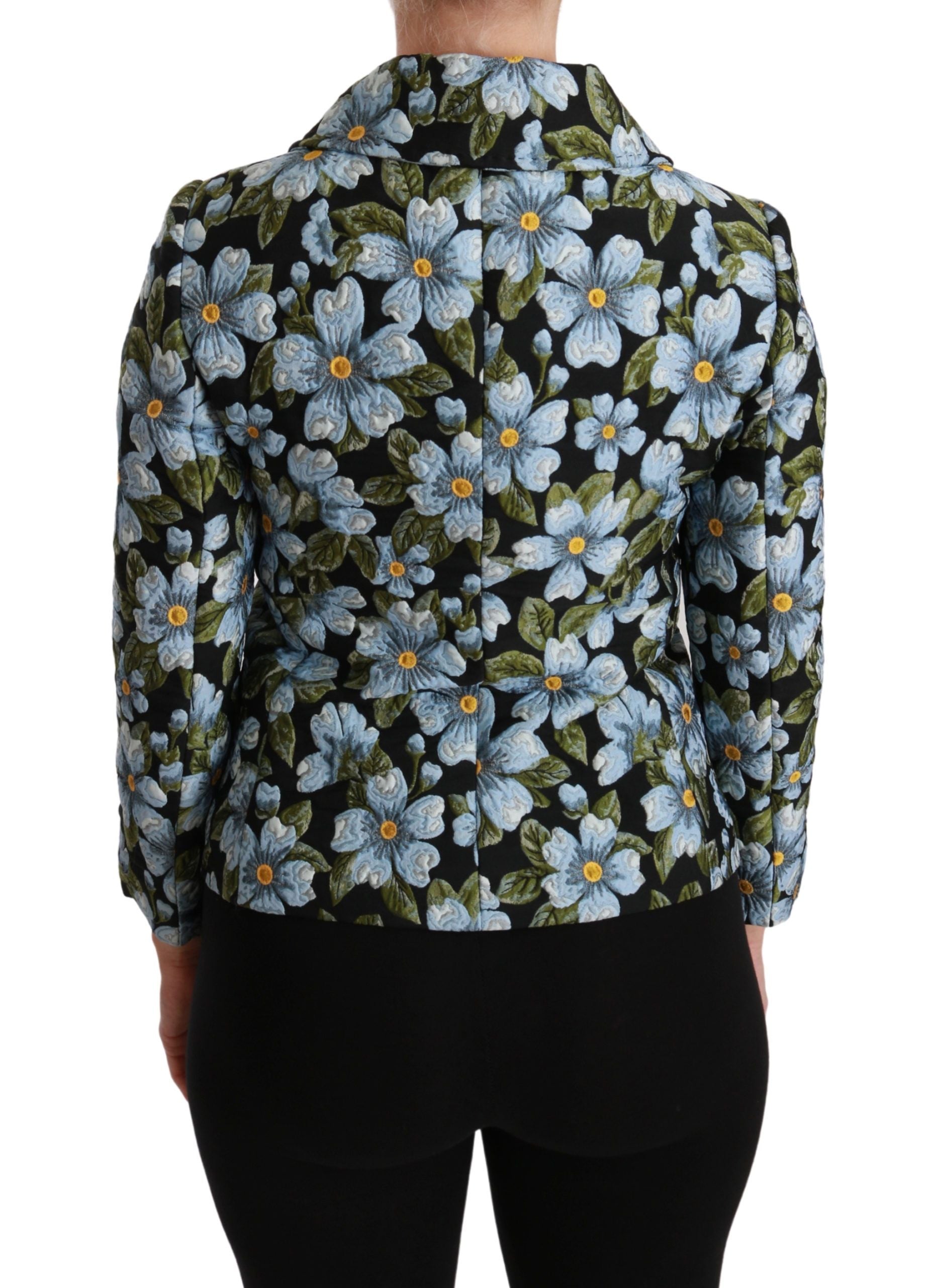 Dolce & Gabbana Multicolor Floral Blazer Coat Polyester Jacket Dolce & Gabbana