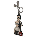 Dolce & Gabbana Leather Dominico Stefano #DGFAMILY Logo Badge Keychain