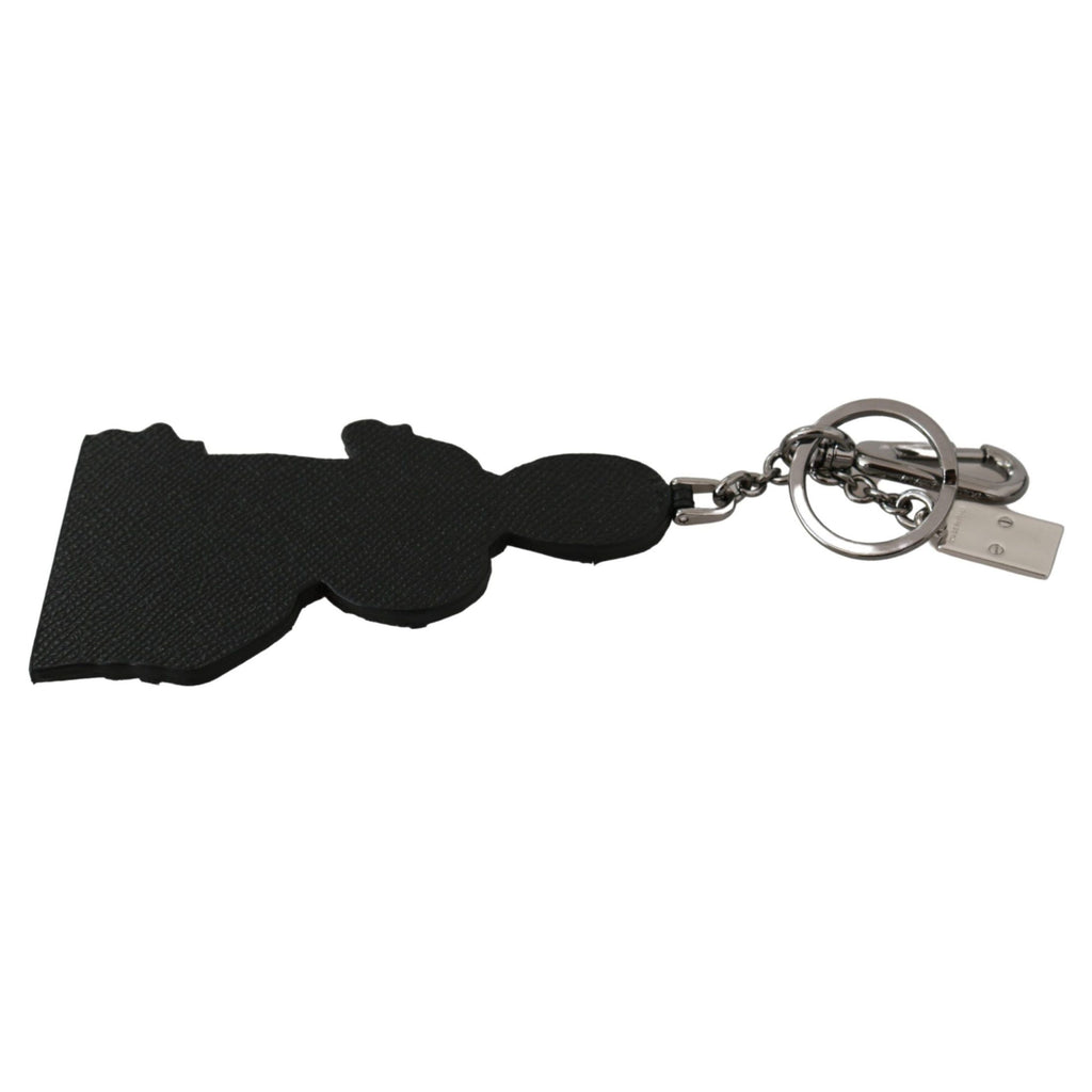 Dolce & Gabbana Leather Dominico Stefano #DGFAMILY Logo Badge Keychain