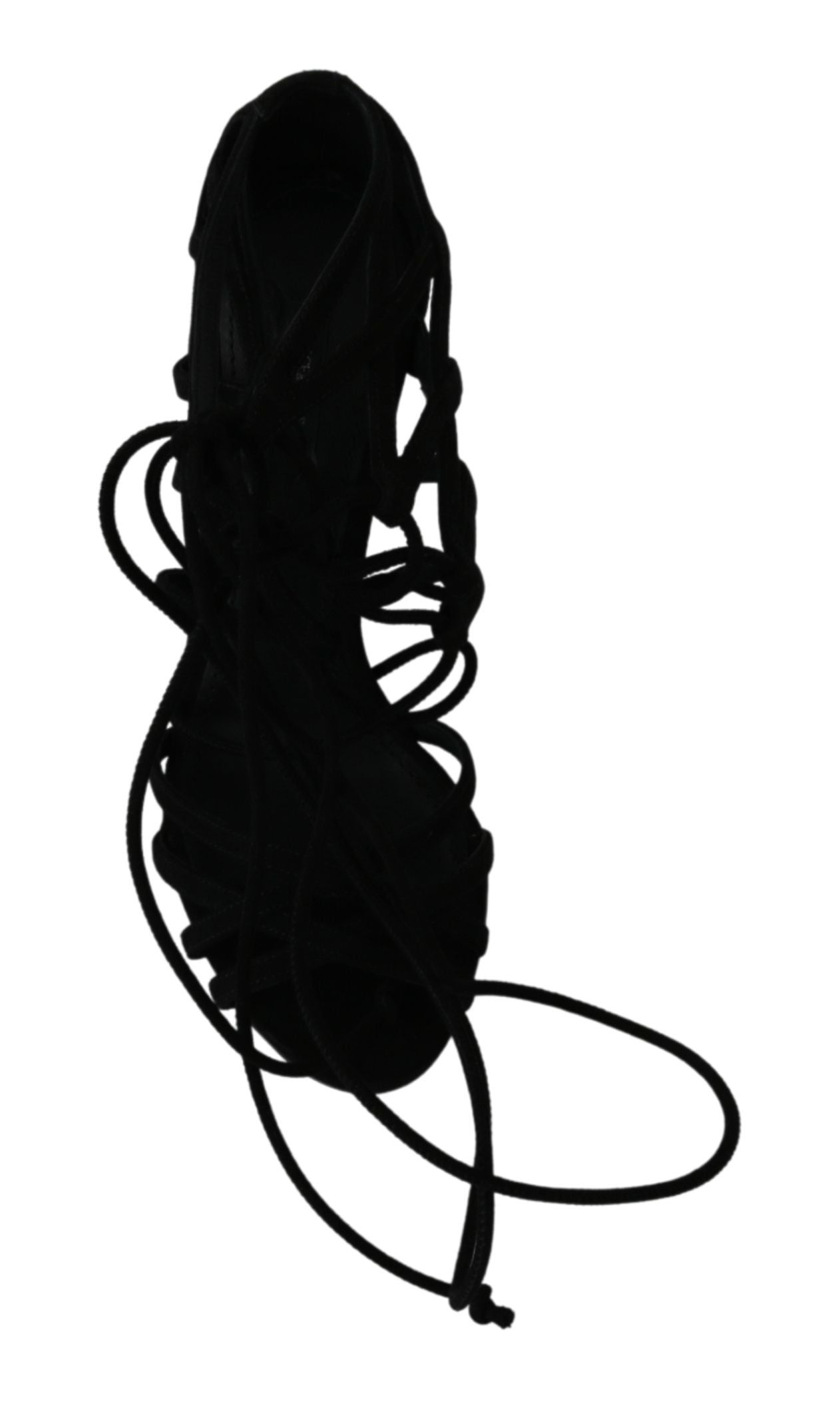 Dolce & Gabbana Black Suede Strap Stilettos Shoes Sandals Dolce & Gabbana