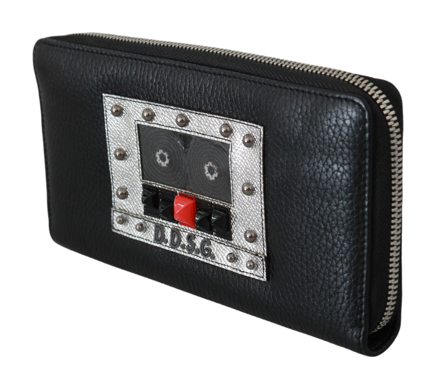 Dolce & Gabbana Black Mens Zipper Continental Purse 100% Leather Wallet Dolce & Gabbana