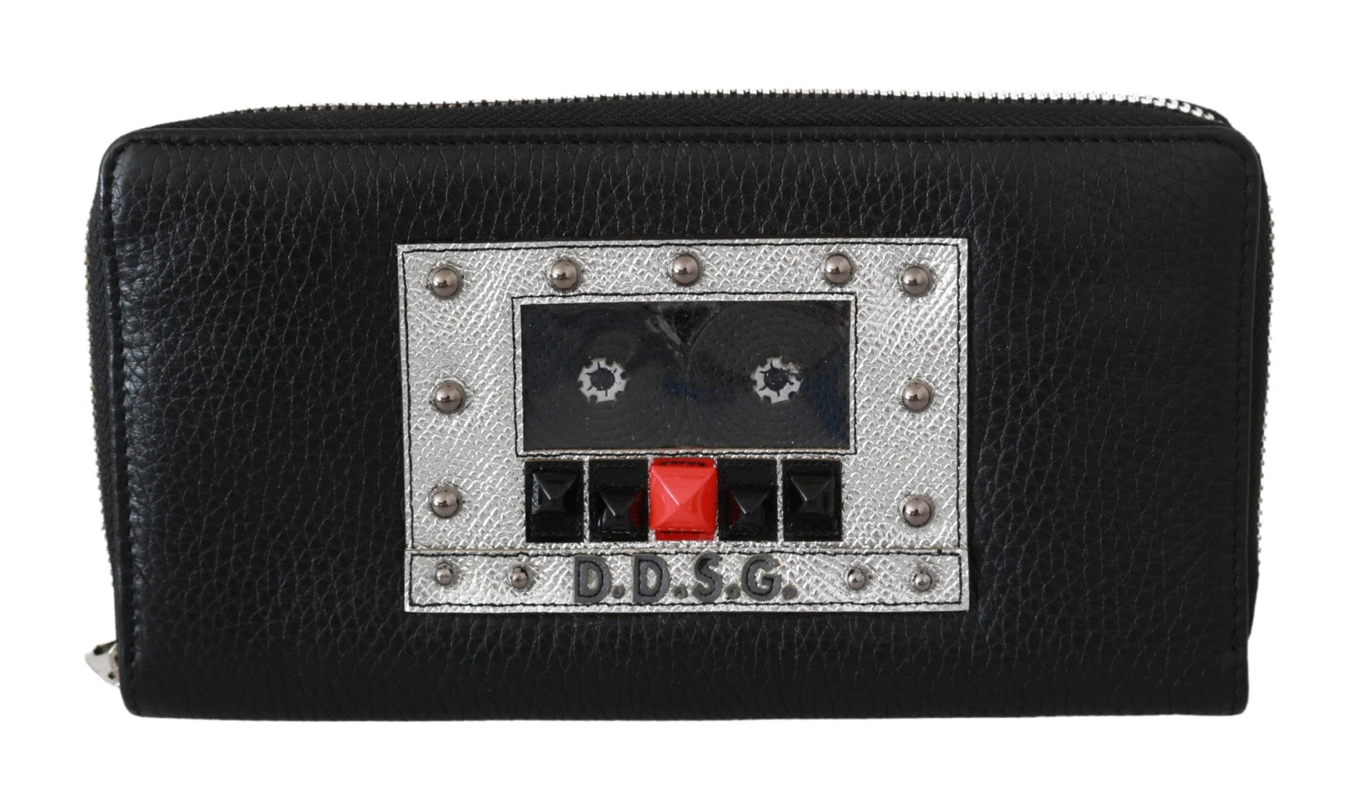 Dolce & Gabbana Black Mens Zipper Continental Purse 100% Leather Wallet Dolce & Gabbana