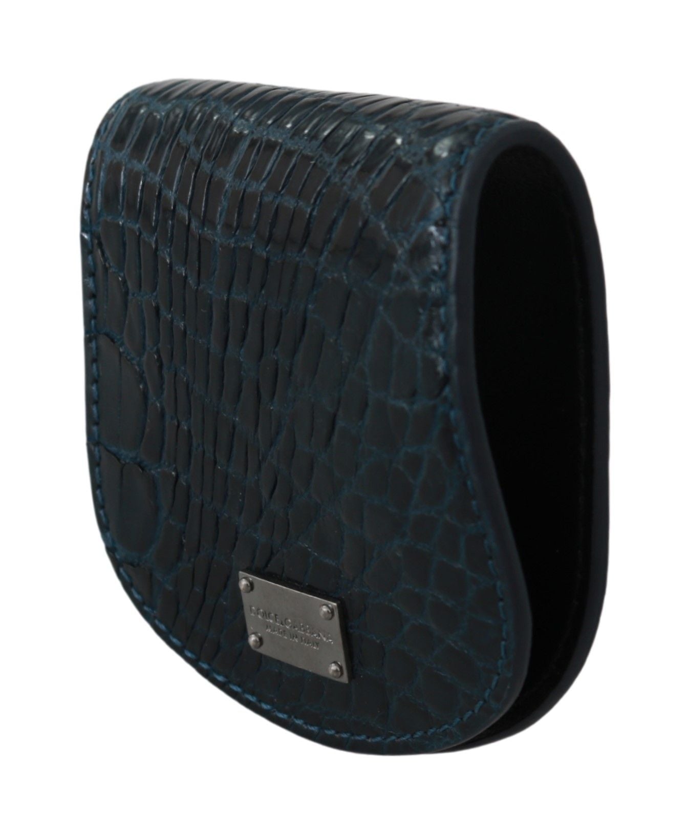 Dolce & Gabbana Blue Exotic Skins Condom Case Holder Pocket Dolce & Gabbana