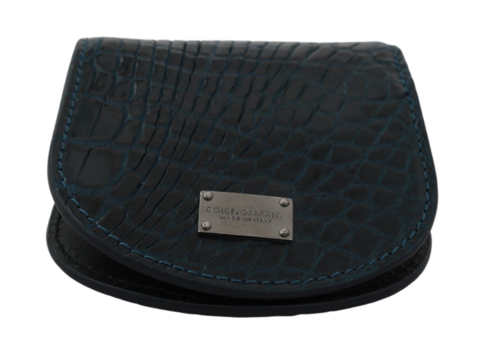 Dolce & Gabbana Blue Exotic Skins Condom Case Holder Pocket Dolce & Gabbana