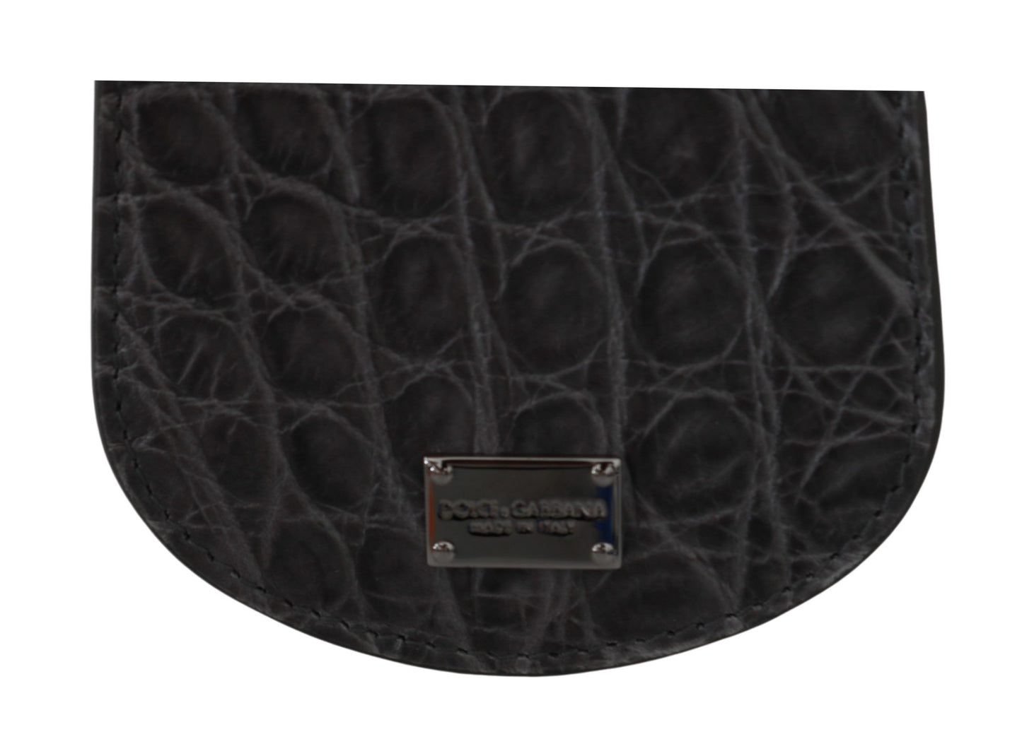 Dolce & Gabbana Gray Exotic Skin Condom Case Holder Pocket Wallet Dolce & Gabbana