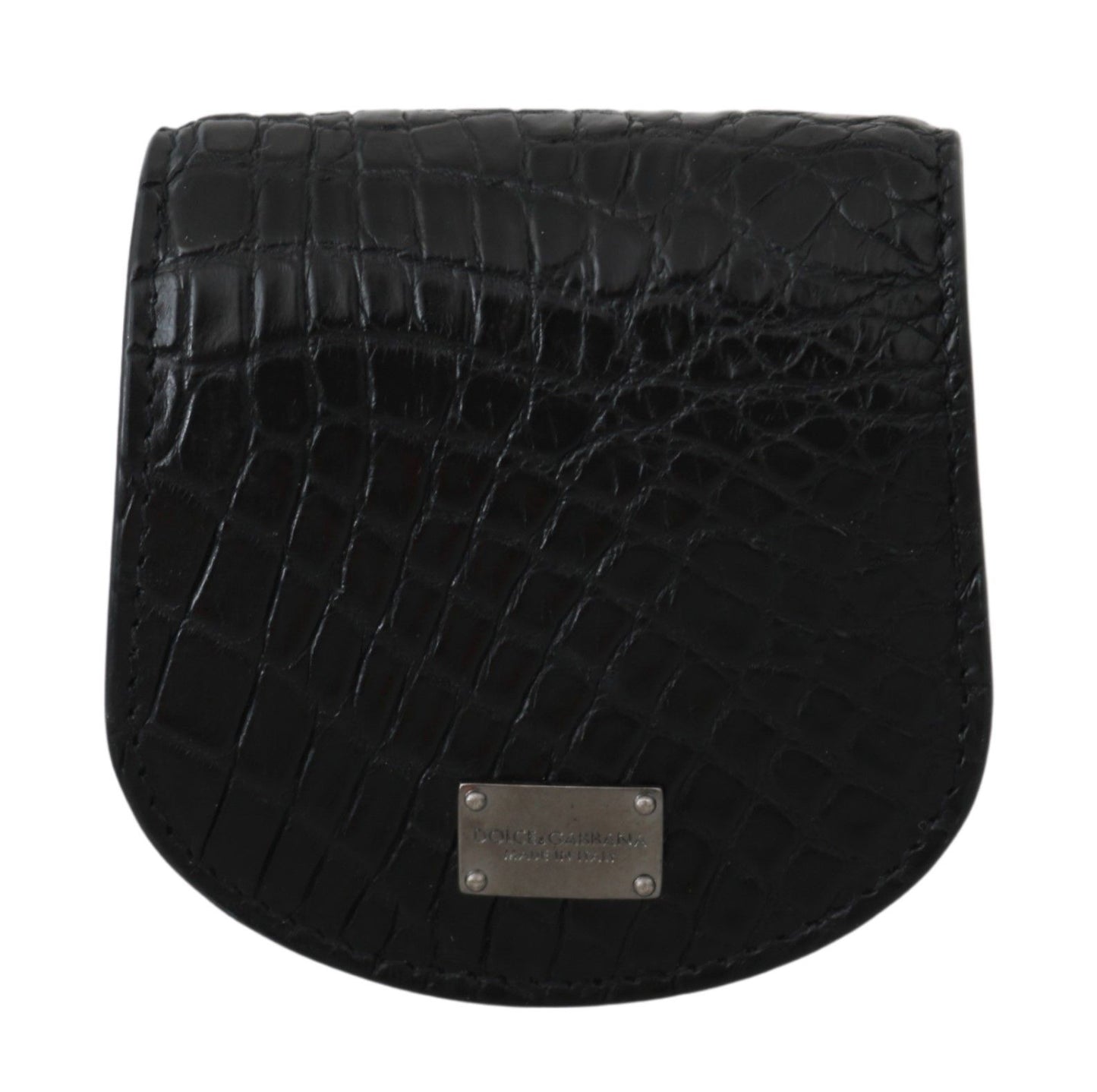 Dolce & Gabbana Black Exotic Skin Pocket Condom Case Holder Dolce & Gabbana