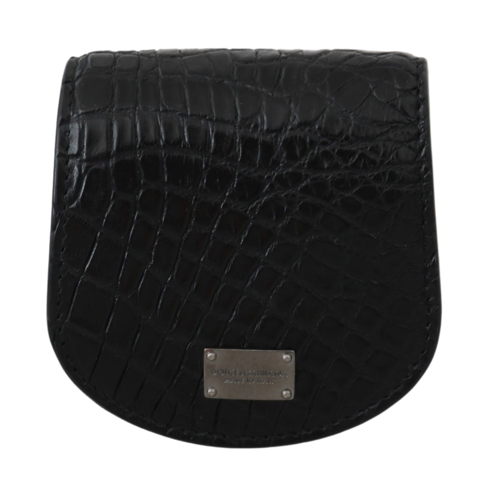 Dolce & Gabbana Black Exotic Skin Pocket Condom Case Holder Dolce & Gabbana