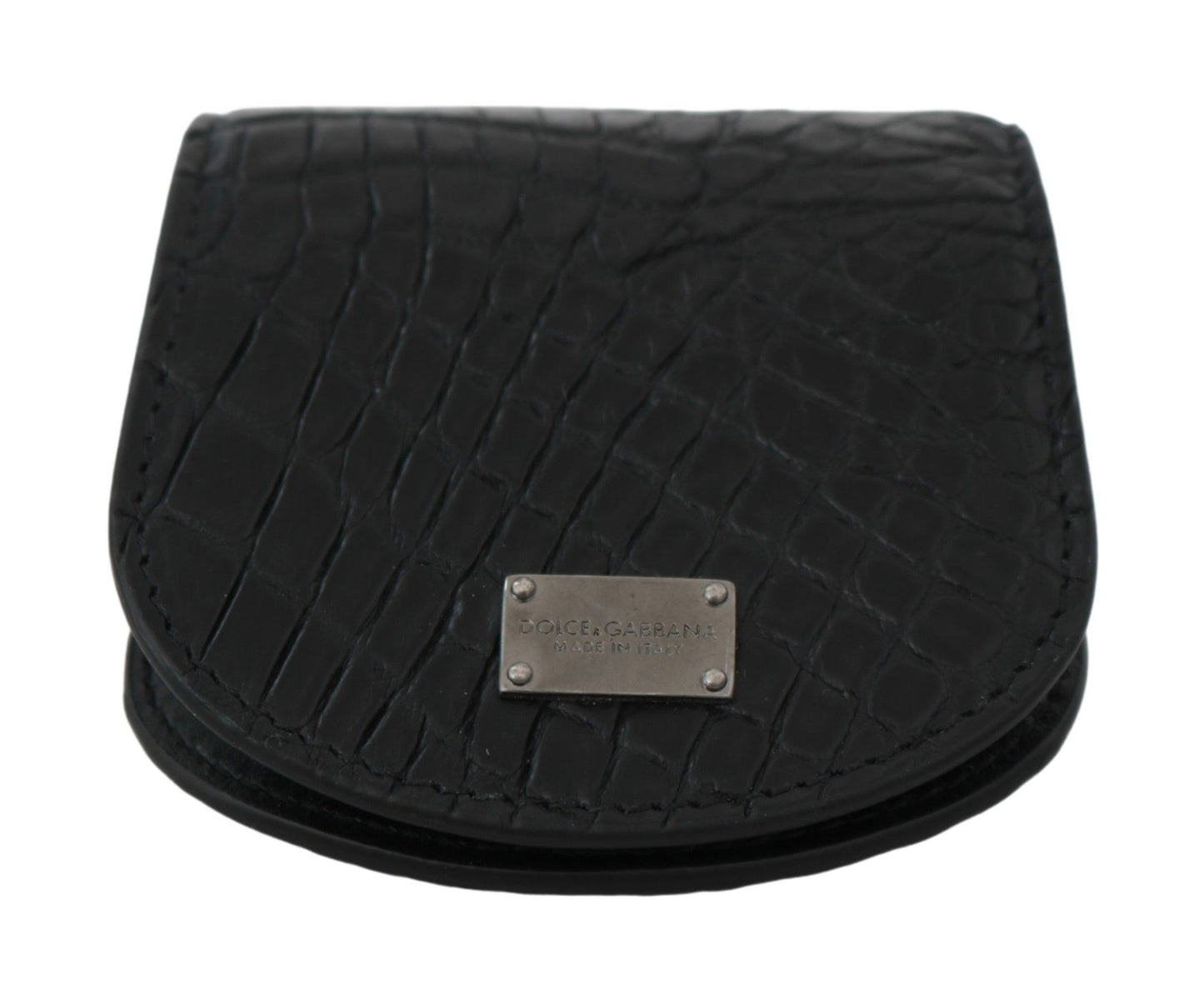 Dolce & Gabbana Black Exotic Skin Pocket Condom Case Holder Dolce & Gabbana