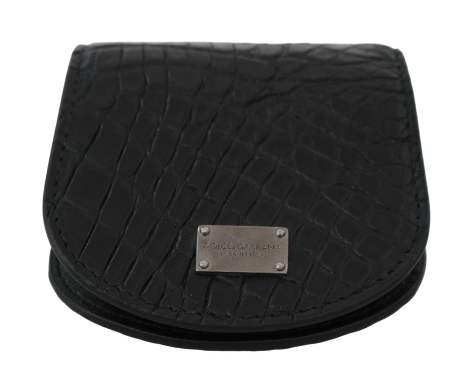 Dolce & Gabbana Black Exotic Skin Pocket Condom Case Holder Dolce & Gabbana