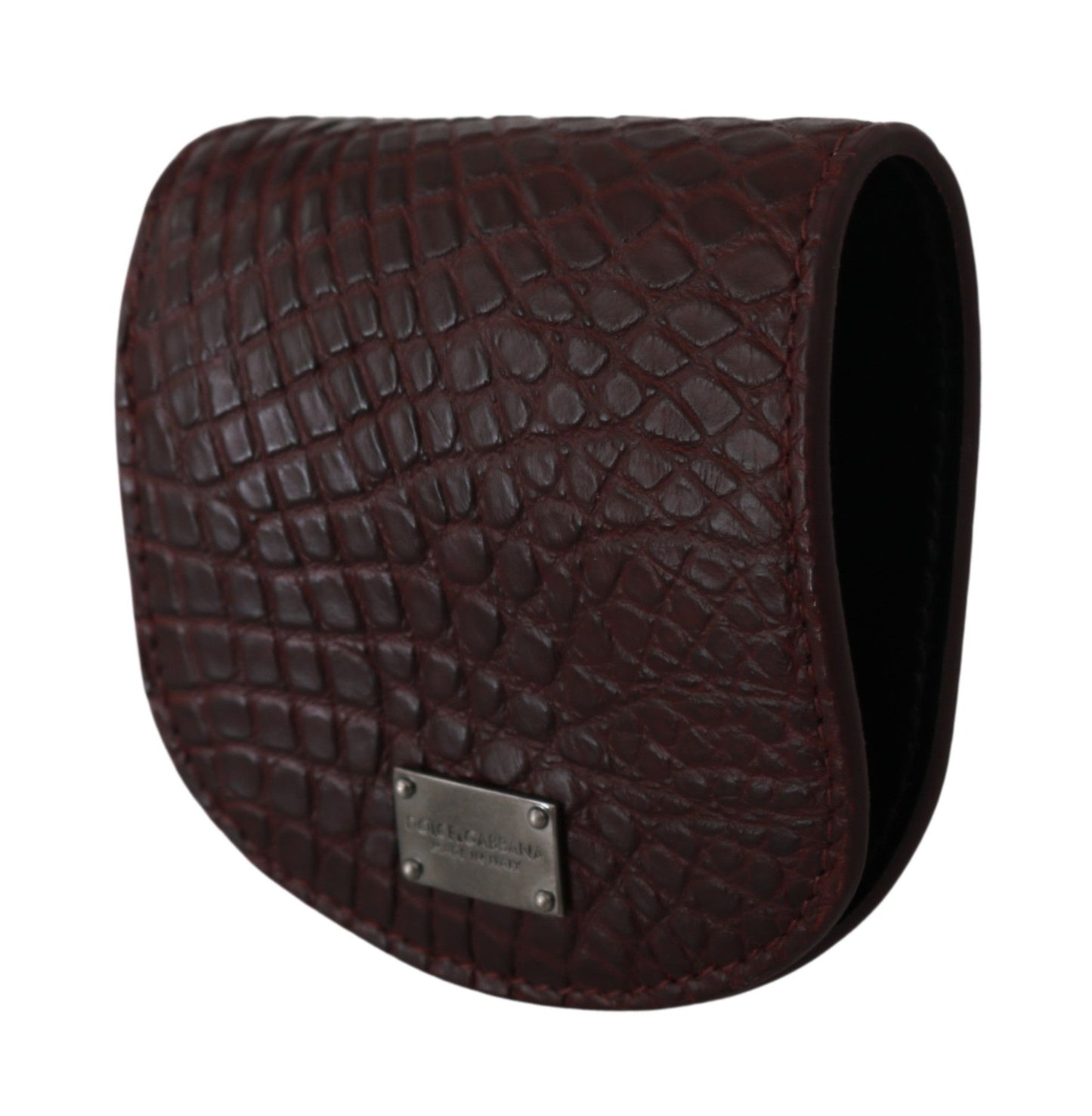 Dolce & Gabbana Brown Exotic Skin Pocket Condom Case Holder Dolce & Gabbana