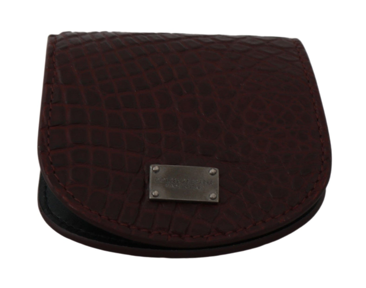 Dolce & Gabbana Brown Exotic Skin Pocket Condom Case Holder Dolce & Gabbana