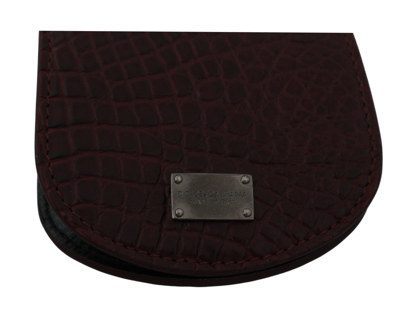 Dolce & Gabbana Brown Exotic Skin Pocket Condom Case Holder Dolce & Gabbana