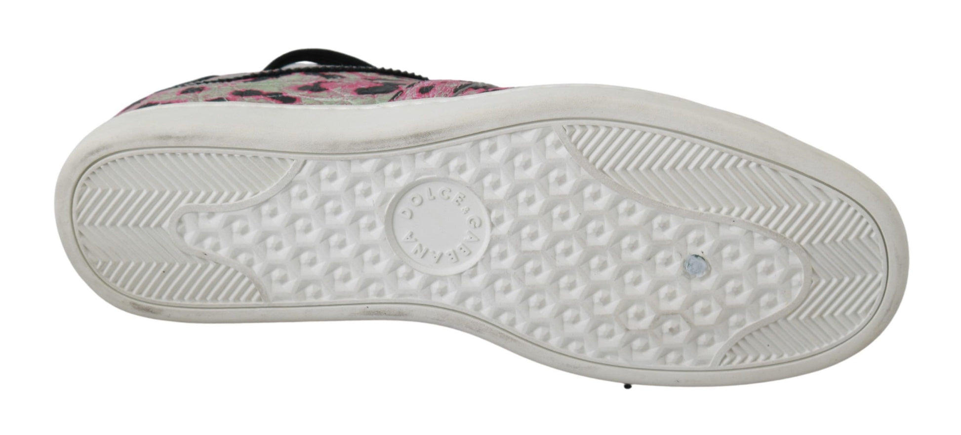 Dolce & Gabbana Pink Leopard Print Training Leather Flat Sneakers Dolce & Gabbana