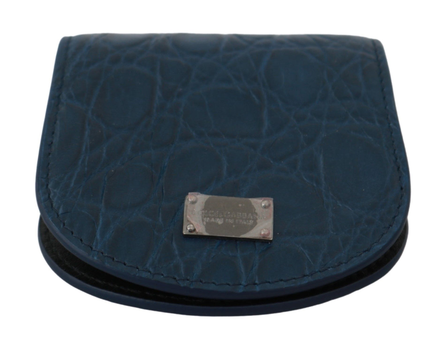 Dolce & Gabbana Blue Leather Holder Pocket Condom Case Dolce & Gabbana