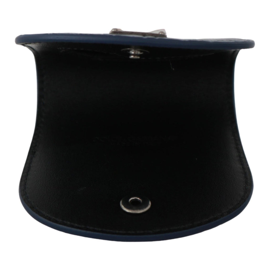 Dolce & Gabbana Blue Leather Holder Pocket Condom Case