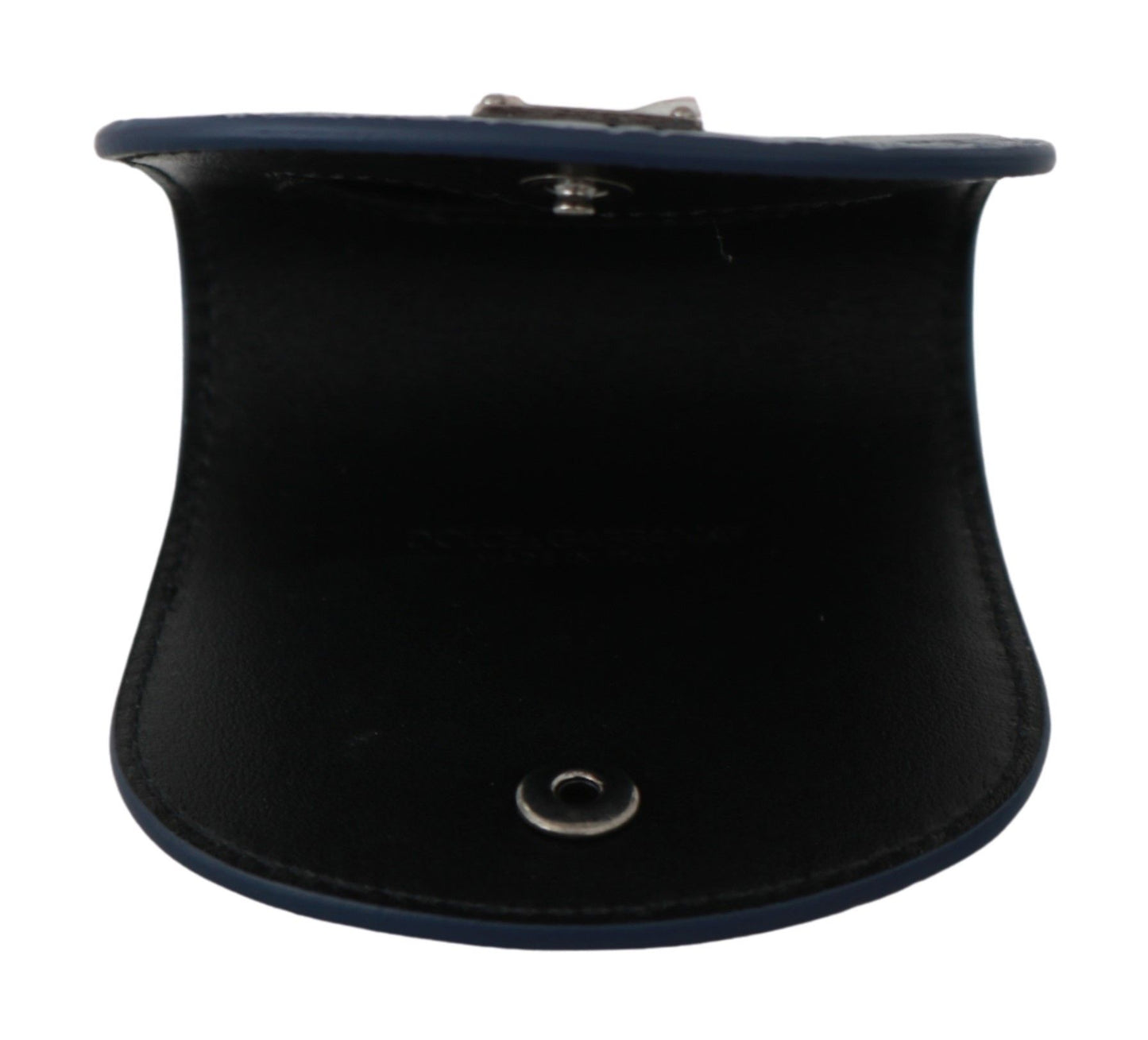Dolce & Gabbana Blue Leather Holder Pocket Condom Case Dolce & Gabbana
