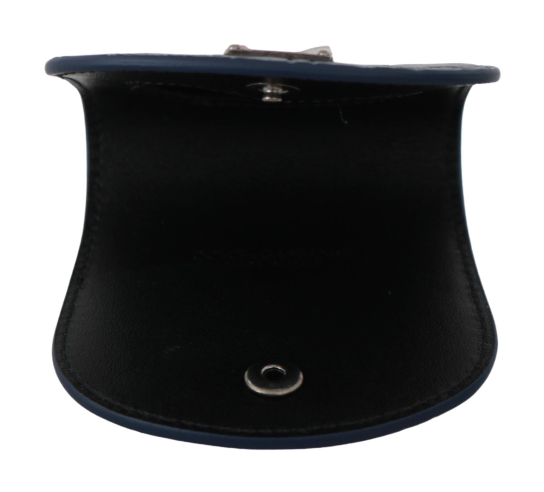 Dolce & Gabbana Blue Leather Holder Pocket Condom Case Dolce & Gabbana