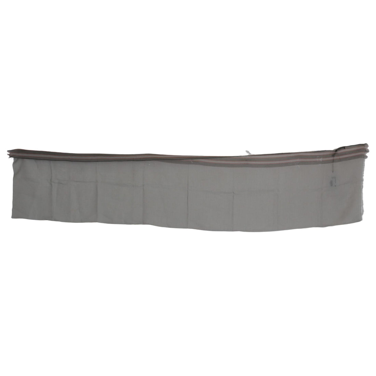 Costume National Gray Fringe Neck Wrap Cotton Scarf
