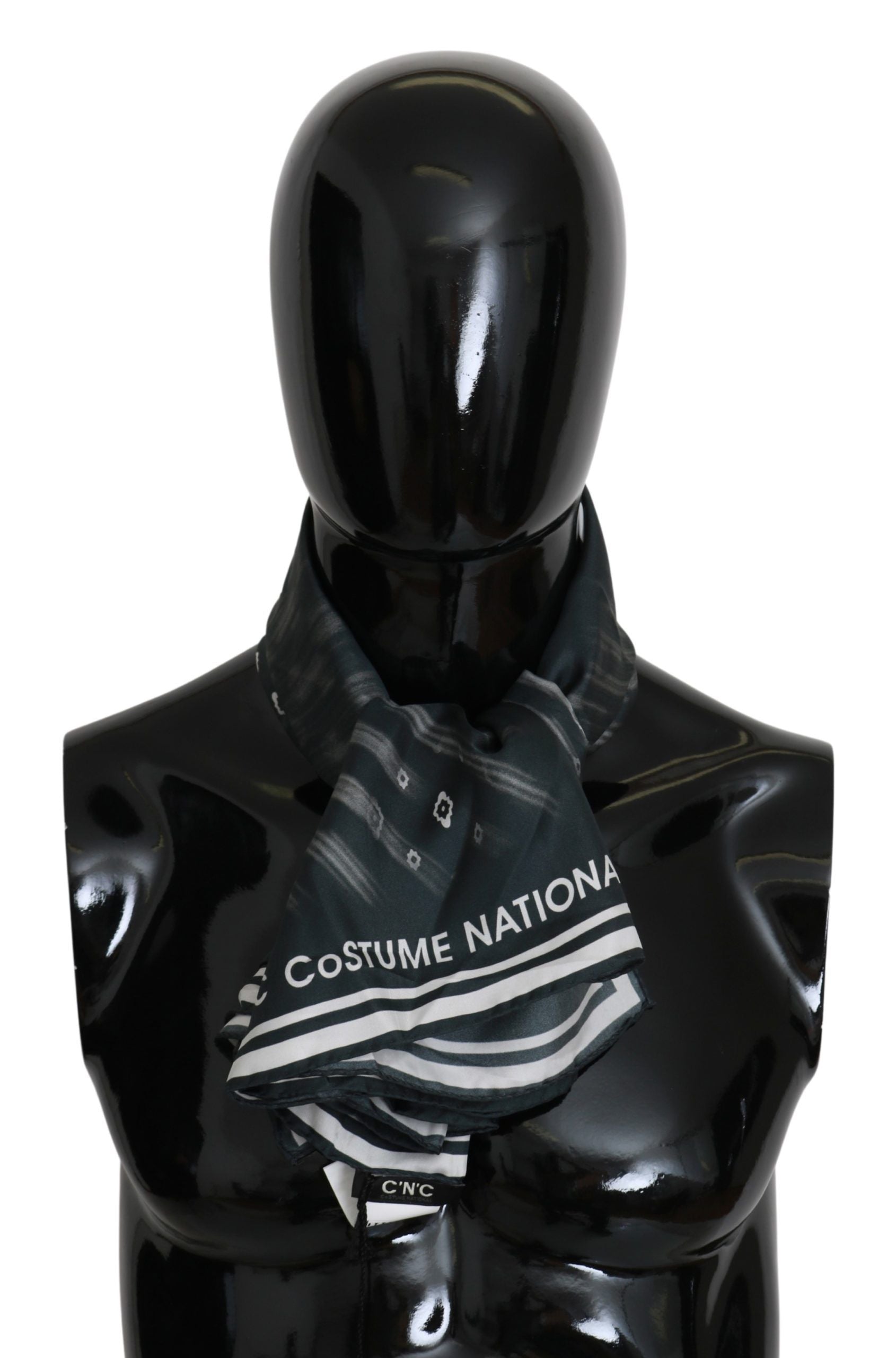 Costume National Blue Foulard Silk Women Scarf Costume National