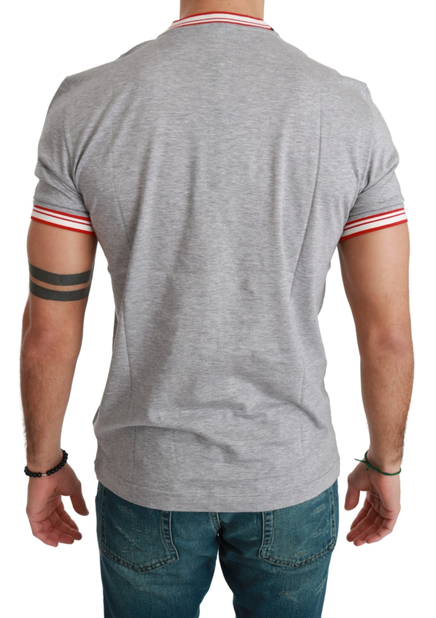 Dolce & Gabbana Gray Cotton Top 2019 Year of the Pig T-shirt Dolce & Gabbana
