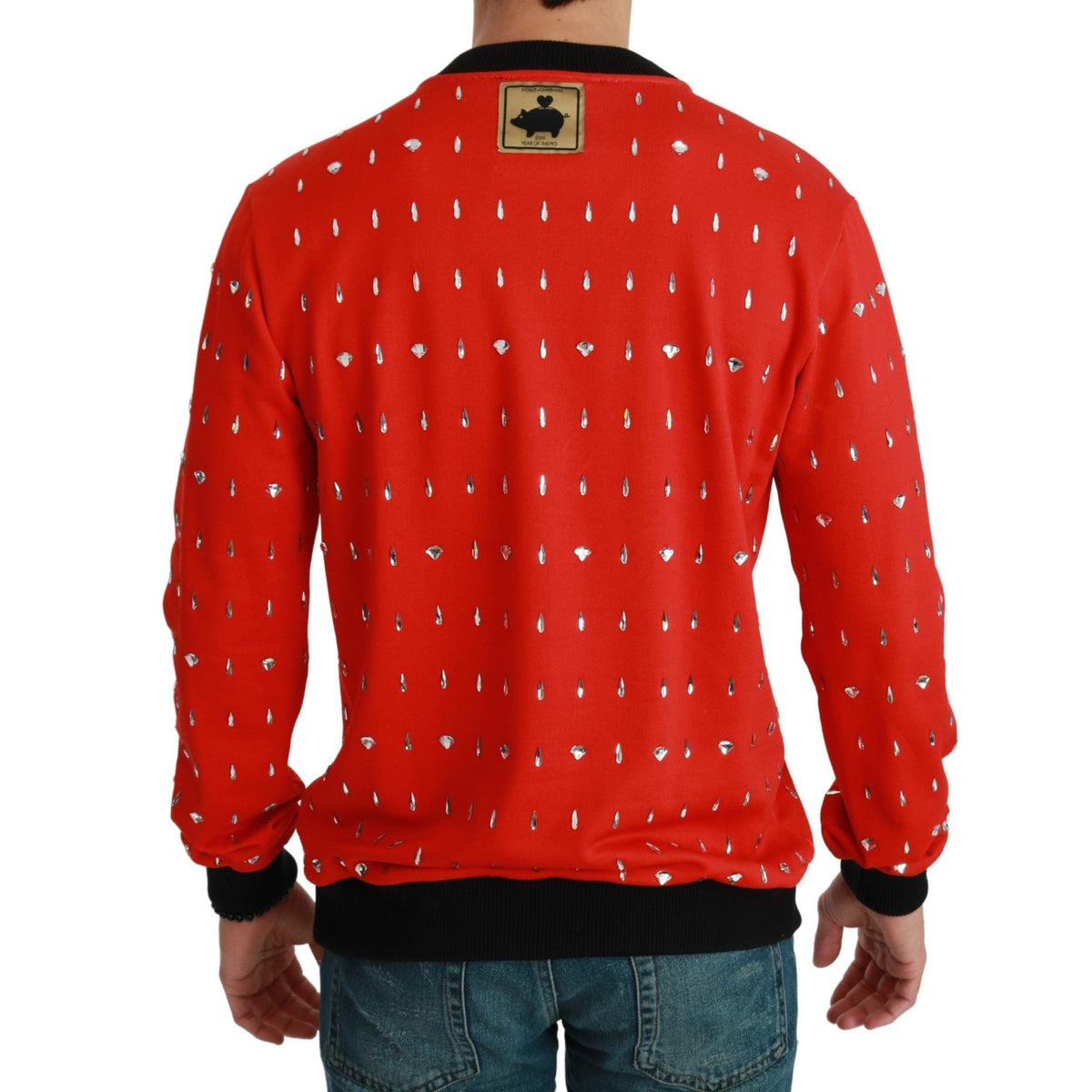 Dolce & Gabbana Red Crystal Pig of the Year Sweater