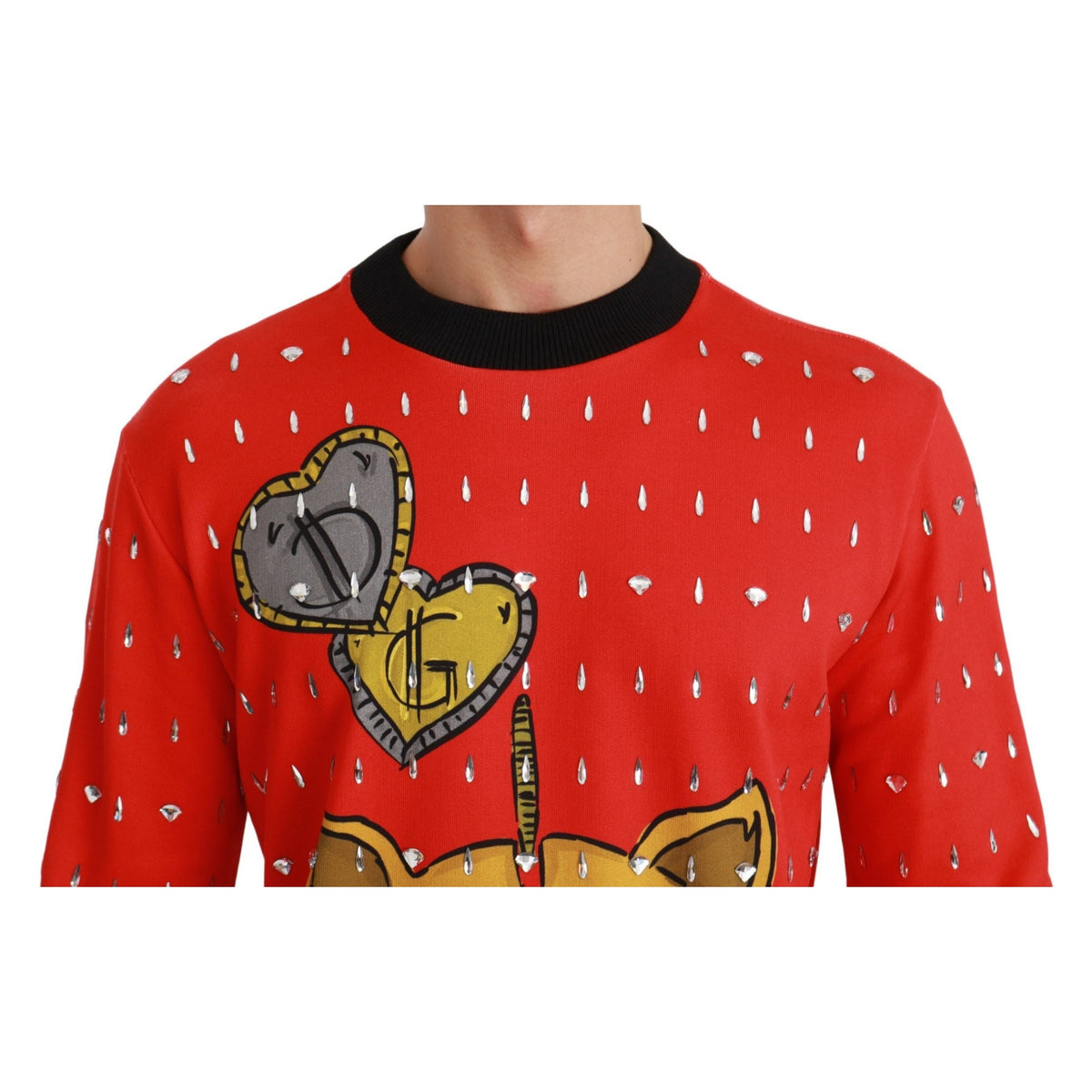 Dolce & Gabbana Red Crystal Pig of the Year Sweater