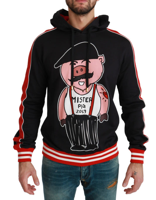 Dolce & Gabbana Black Pig of the Year Hooded Sweater Dolce & Gabbana