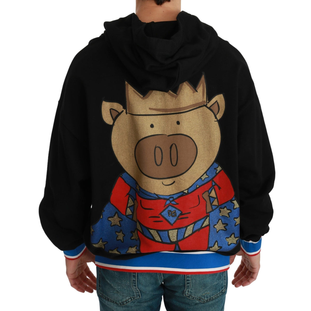 Dolce & Gabbana Black Sweater Pig of the Year Hooded
