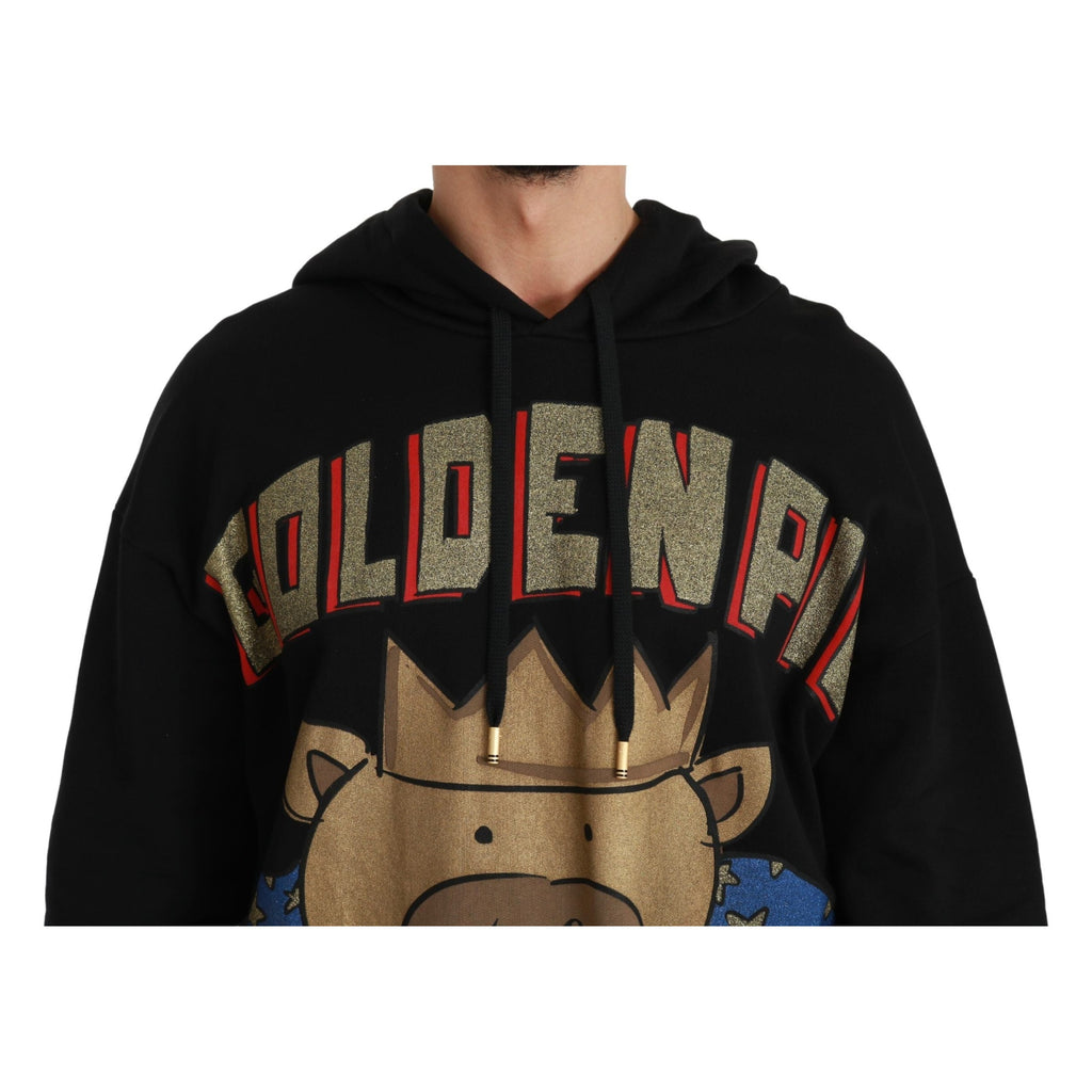 Dolce & Gabbana Black Sweater Pig of the Year Hooded