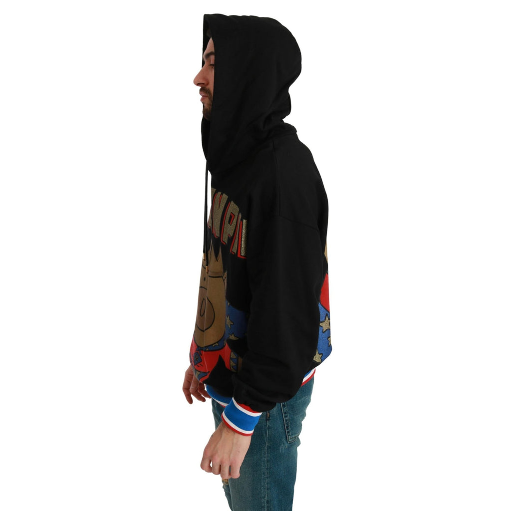 Dolce & Gabbana Black Sweater Pig of the Year Hooded