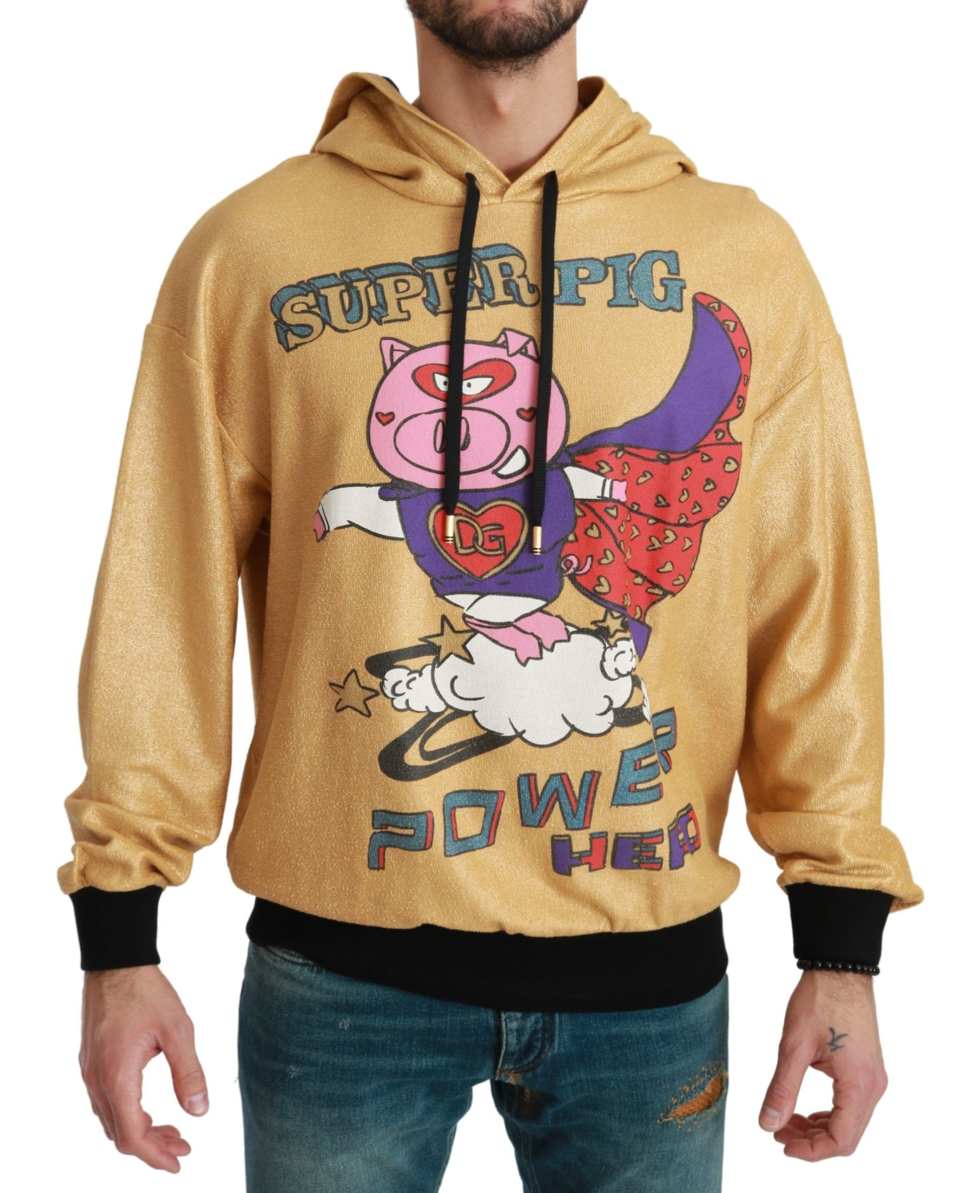 Dolce & Gabbana Gold Pig of the Year Hooded Sweater Dolce & Gabbana