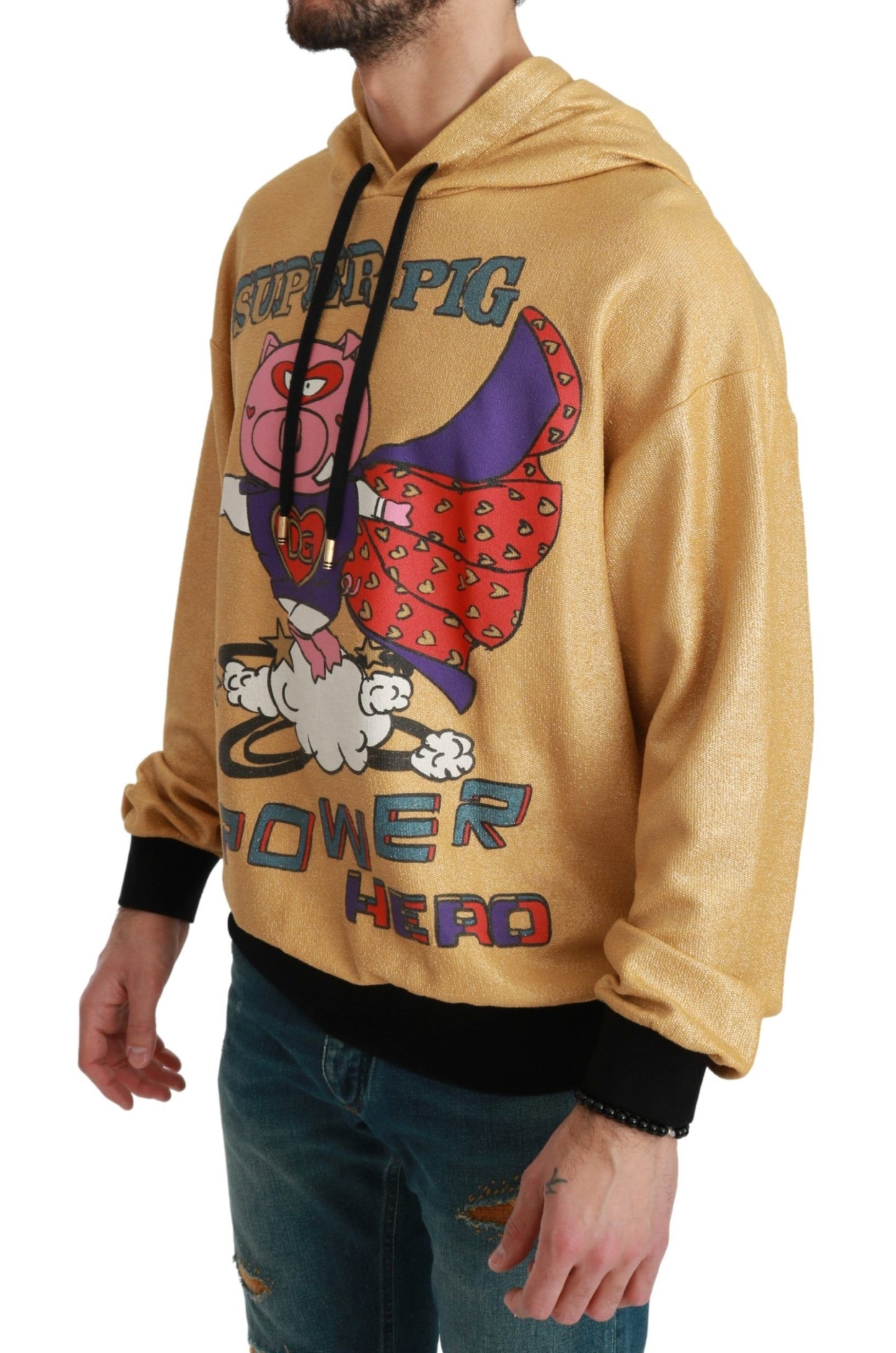 Dolce & Gabbana Gold Pig of the Year Hooded Sweater Dolce & Gabbana