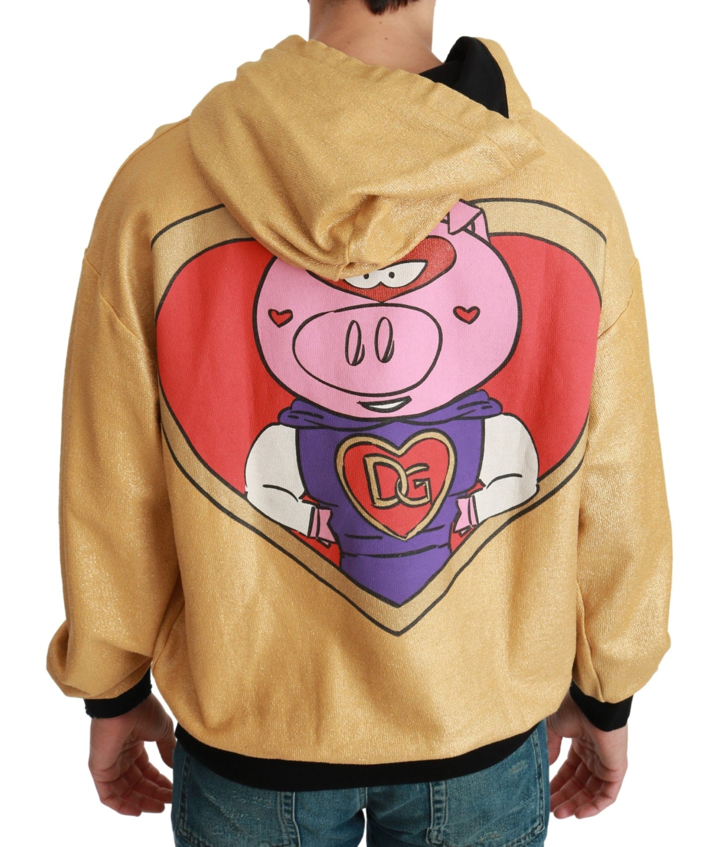 Dolce & Gabbana Gold Pig of the Year Hooded Sweater Dolce & Gabbana
