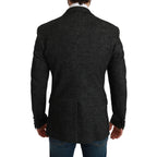 Dolce & Gabbana Gray Plaid Check Slim Fit Jacket Blazer