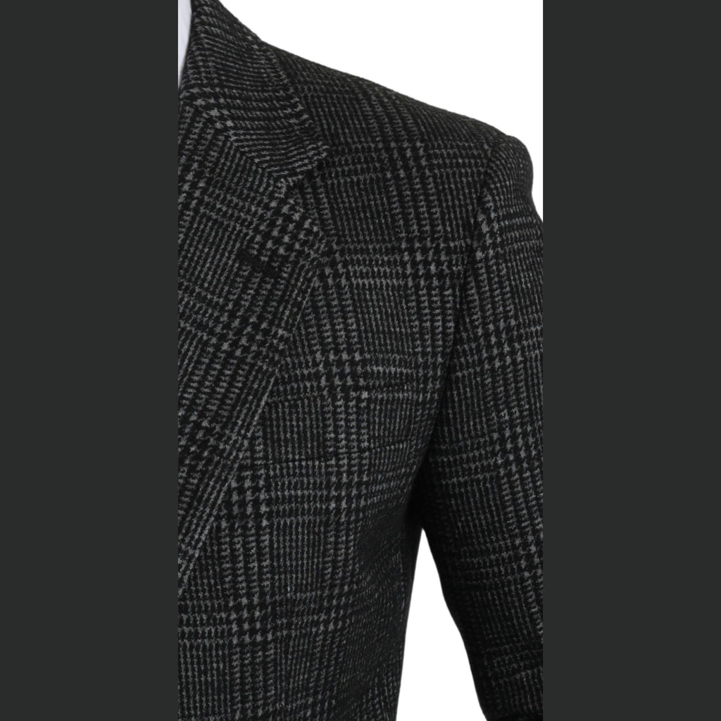 Dolce & Gabbana Gray Plaid Check Slim Fit Jacket Blazer