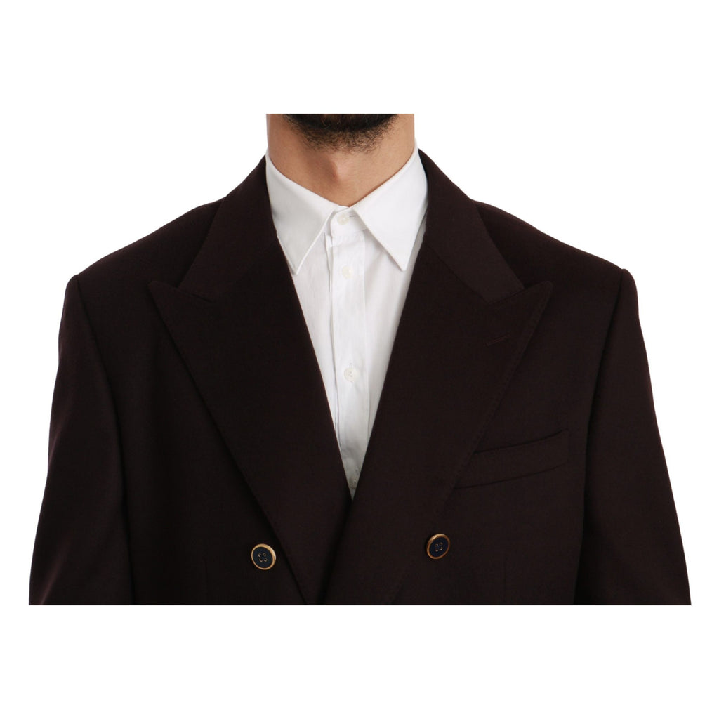 Dolce & Gabbana Bordeaux Cashmere Coat TAORMINA Blazer