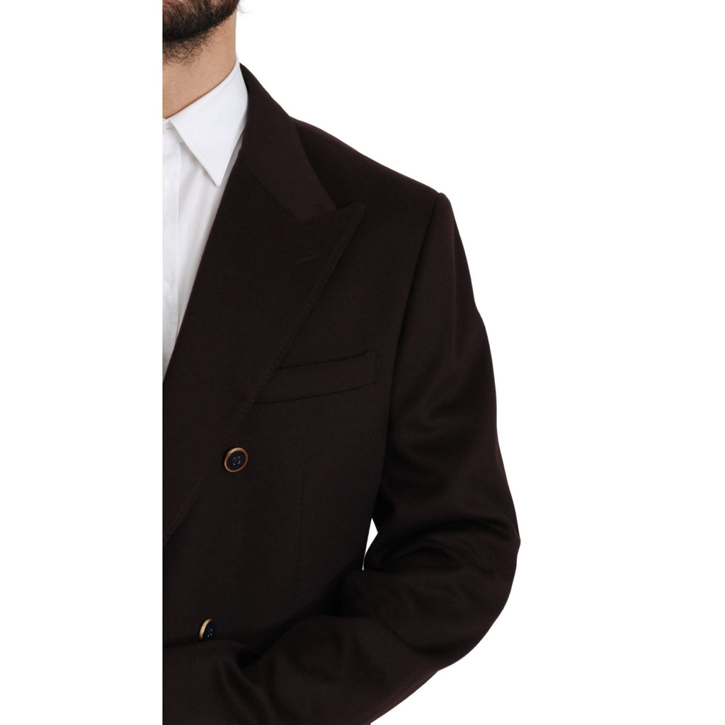 Dolce & Gabbana Bordeaux Cashmere Coat TAORMINA Blazer