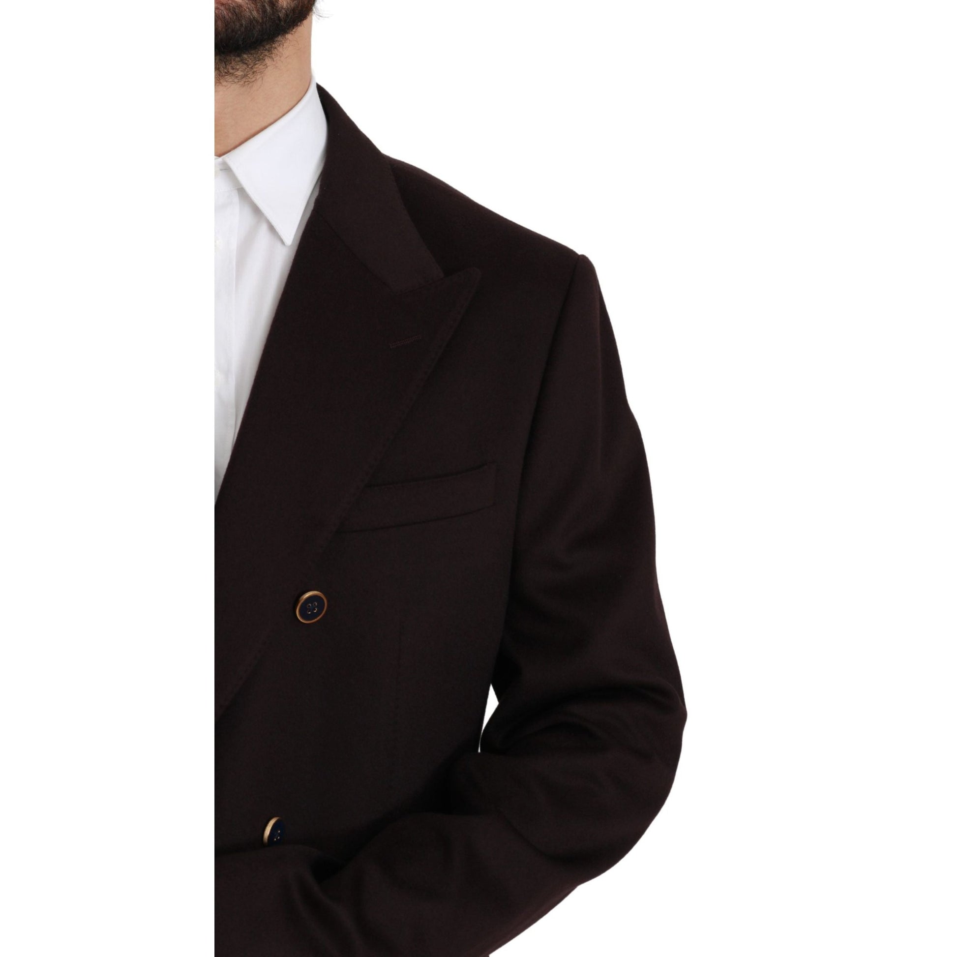 Dolce & Gabbana Bordeaux Cashmere Coat TAORMINA Blazer Dolce & Gabbana