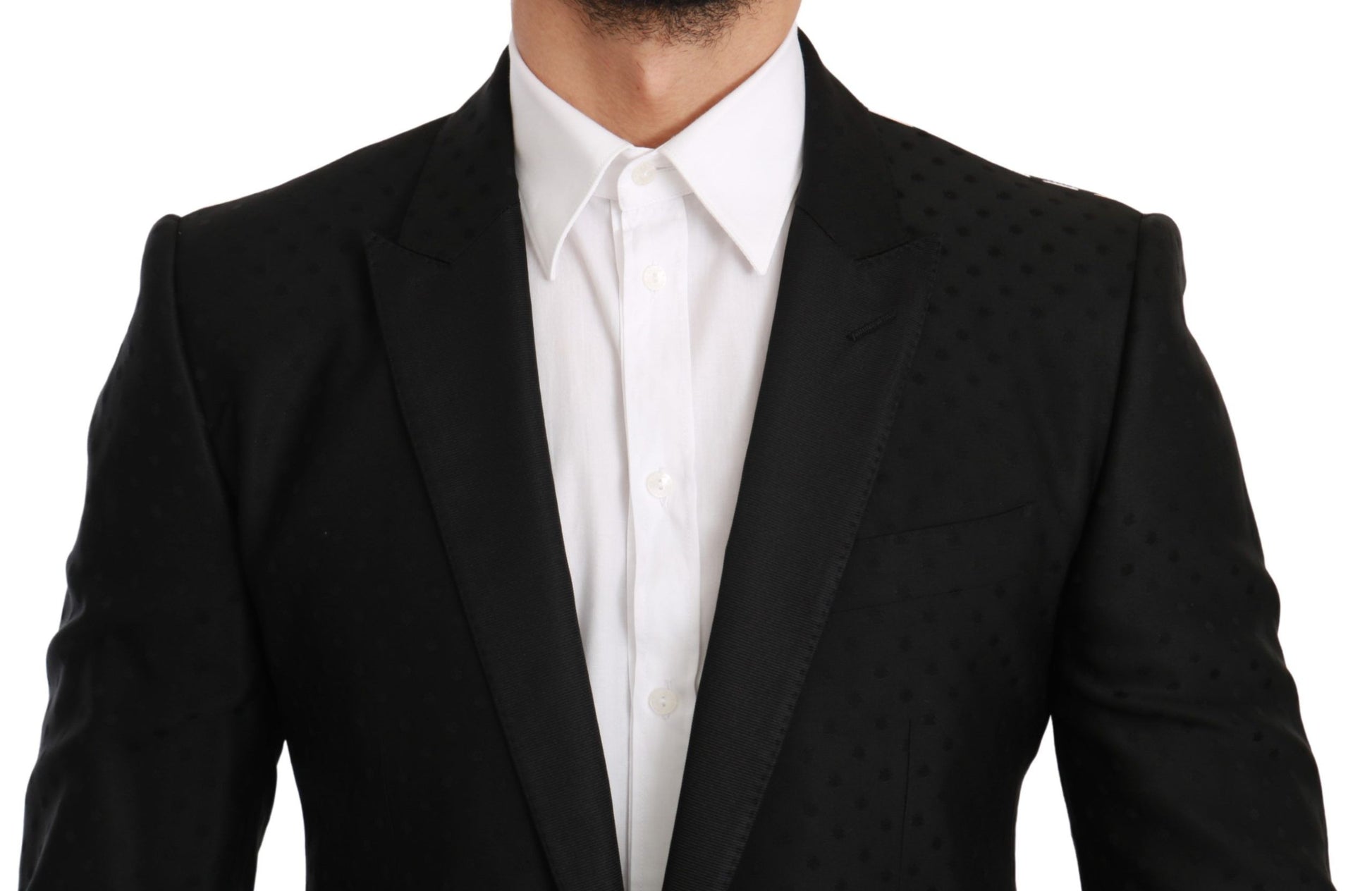 Dolce & Gabbana Black Slim Fit Coat Jacket MARTINI Blazer Dolce & Gabbana