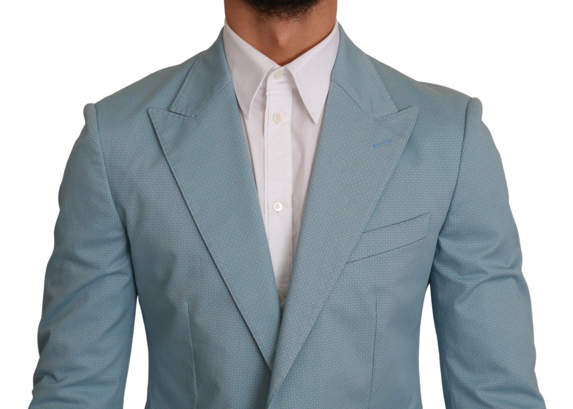Dolce & Gabbana Blue Slim Fit Coat Jacket MARTINI Blazer Dolce & Gabbana