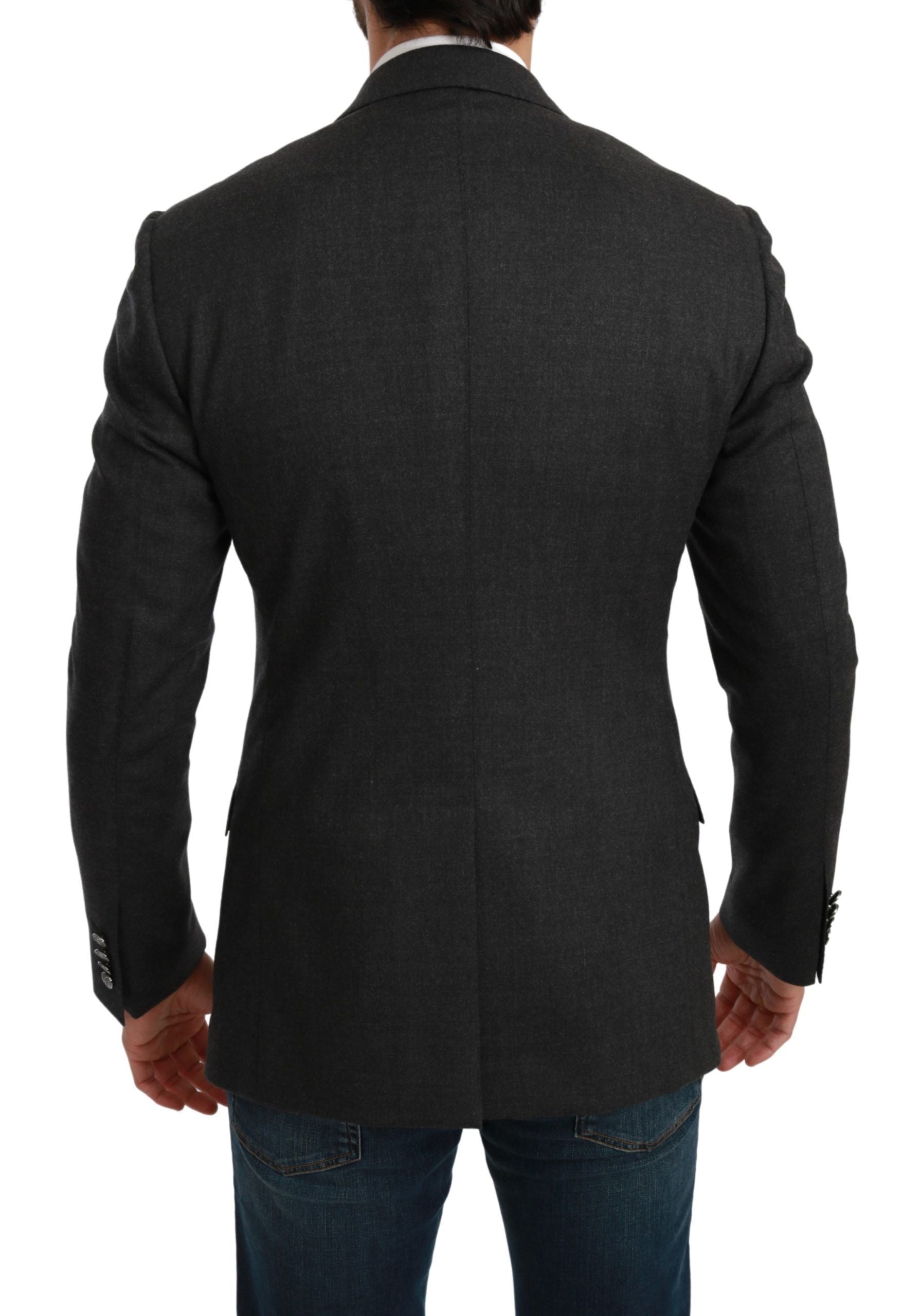 Dolce & Gabbana Gray NAPOLI Slim Fit Jacket Wool Blazer Dolce & Gabbana