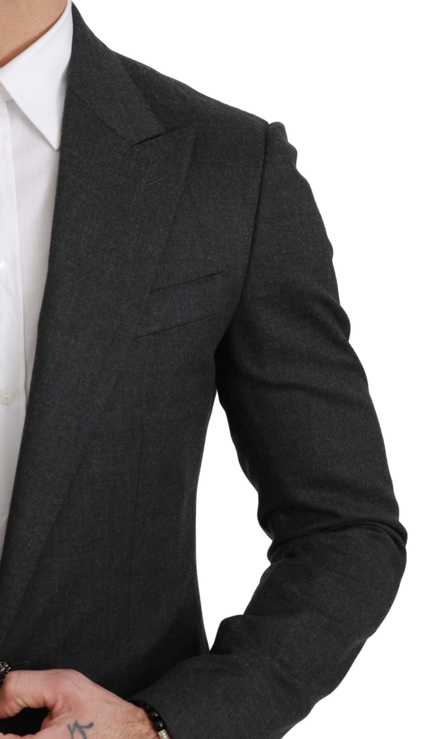 Dolce & Gabbana Gray NAPOLI Slim Fit Jacket Wool Blazer Dolce & Gabbana