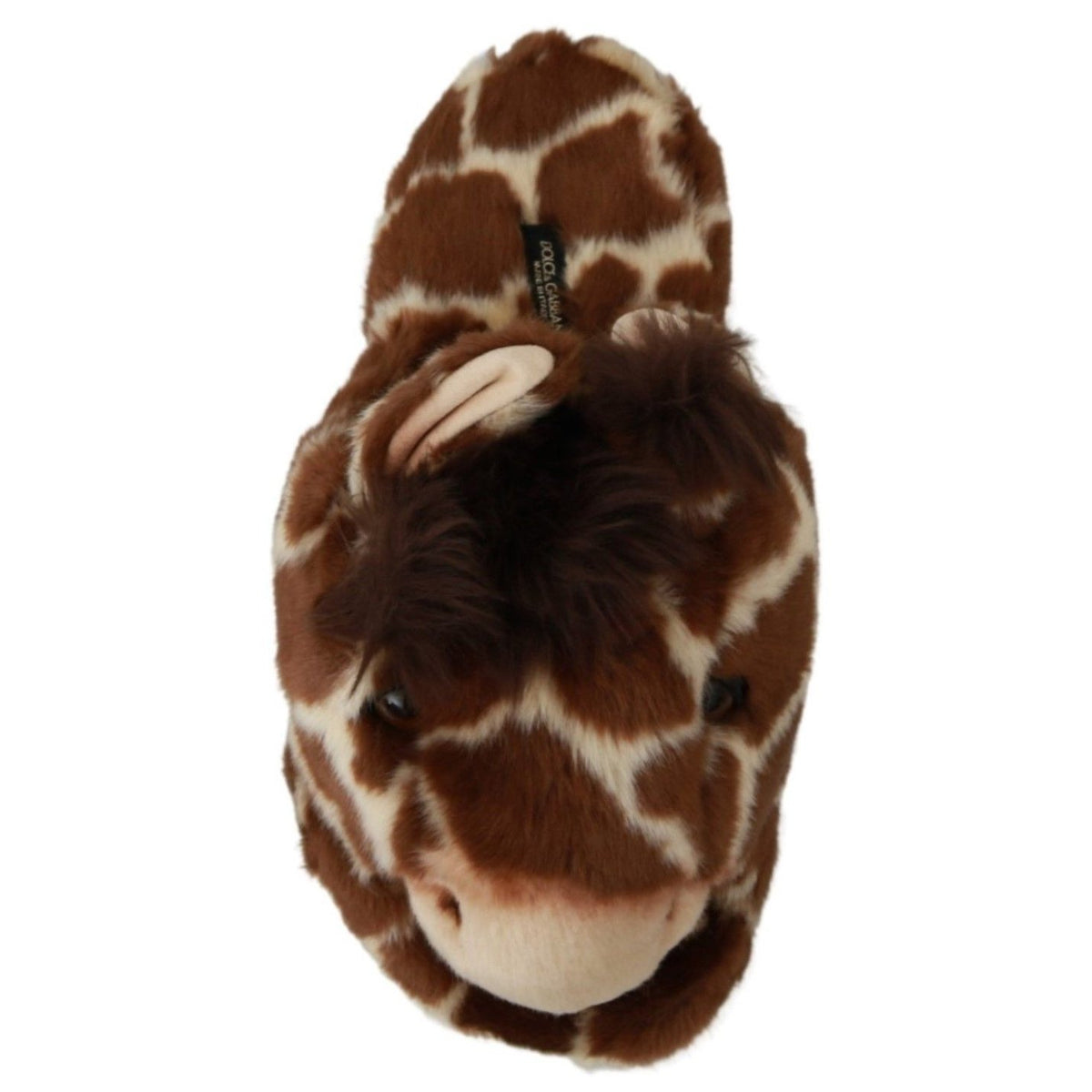 Dolce & Gabbana Brown Giraffe Slippers Flats Sandals Shoes