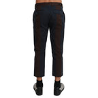 Dolce & Gabbana Brown Stripes Cropped Trousers Pants