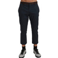 Dolce & Gabbana Brown Stripes Cropped Trousers Pants