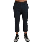 Dolce & Gabbana Brown Stripes Cropped Trousers Pants